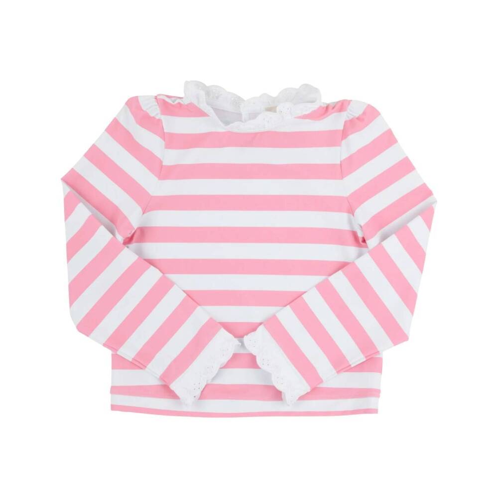 NEW THE BEAUFORT BONNET COMPANY girls' winnie wave spotter swim shirt in pink st